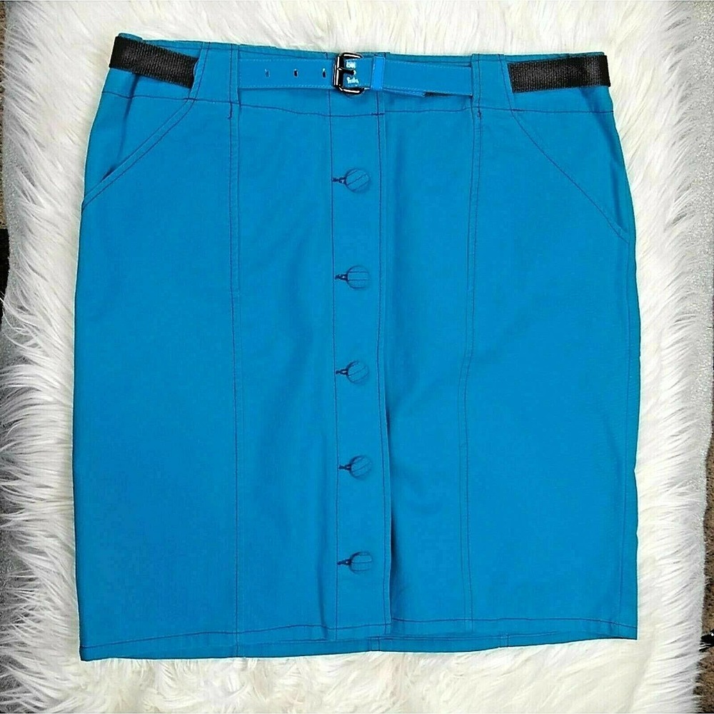 Proenza Schouler Belted Button Pencil Skirt